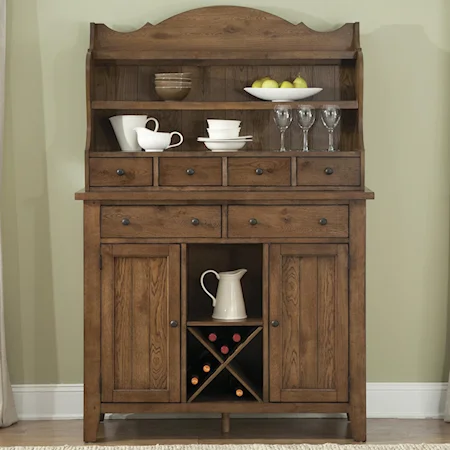 Country Style Server and Display Hutch